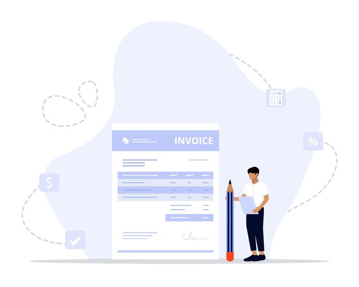 Vector invoice concept illustration