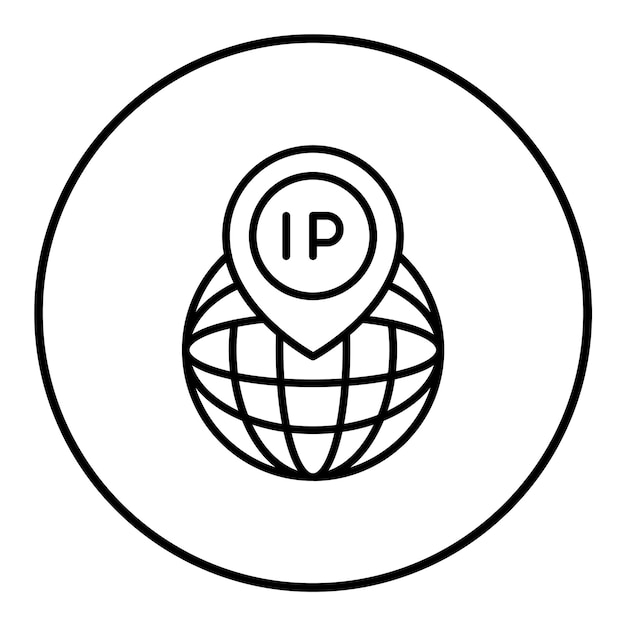 IP Address vector icon Can be used for Web Hosting iconset