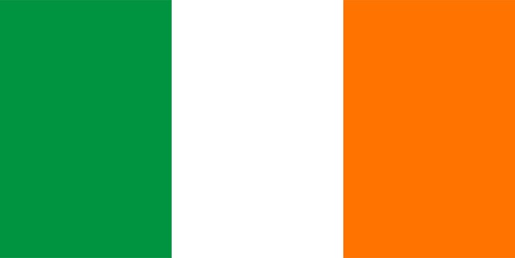 Ireland flag original colors and proportions Vector illustration EPS 10