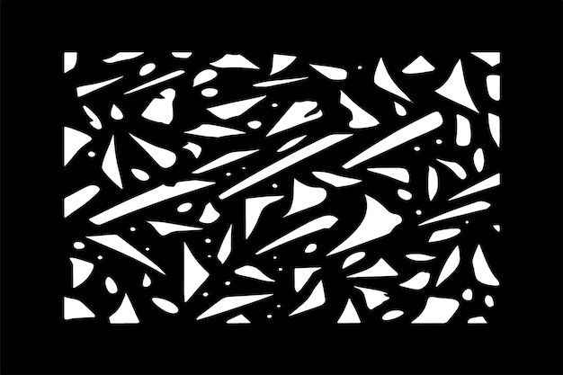 irregular pattern black texture on pure white isolated background for background or texture