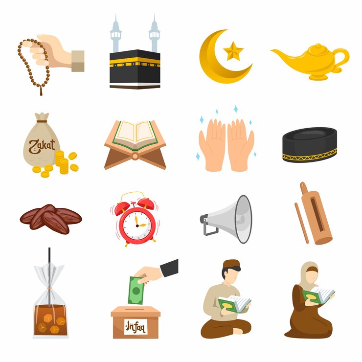 Vector islamic culture icons