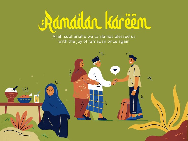 Vector islamic eid festival greeting illustration card design