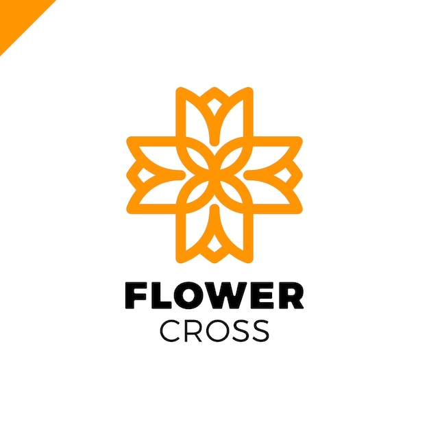 Isolated abstract colorful cross logo. Medical logotype. 