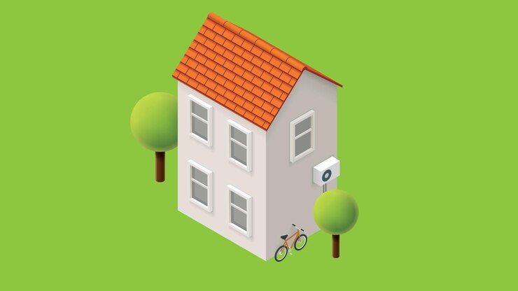 Vector isometric city buildings and urban game assets design illustration