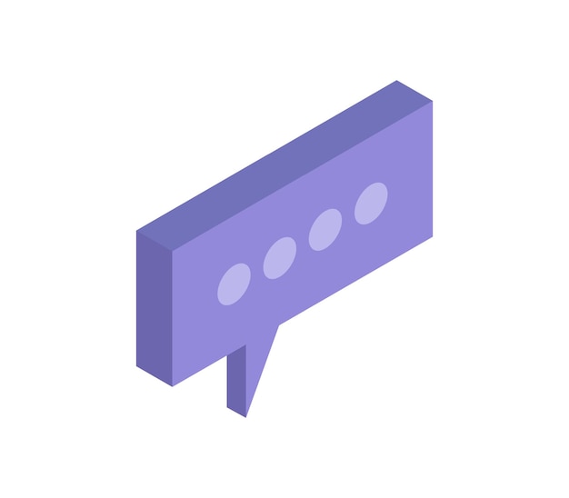 isometric dialogue cloud