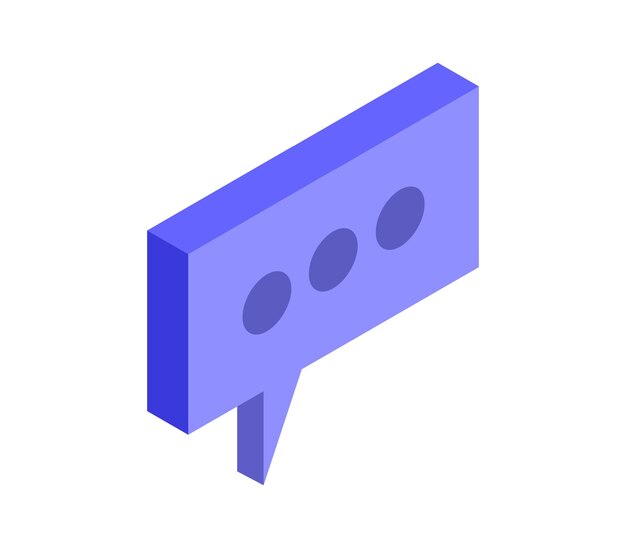 isometric dialogue cloud