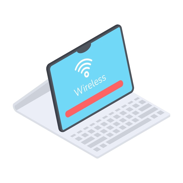 Isometric icon of an internet tv