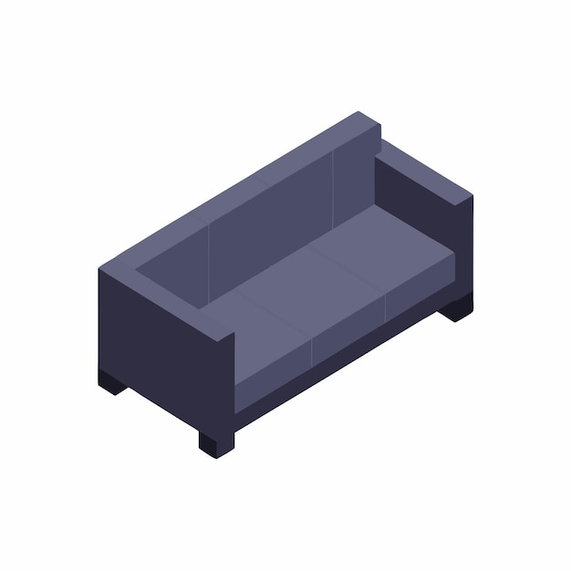 isometric sofa on a isolated white background 21