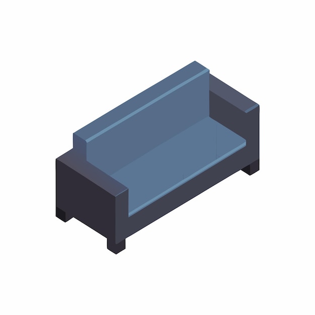 Isometric sofa on a isolated white background 4