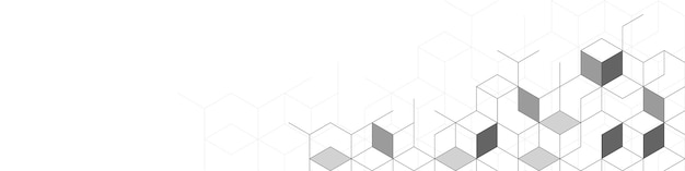 isometric vector blocks for banner template or header
