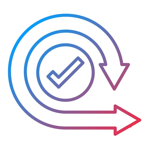 iteration icon vector image can be used for project management