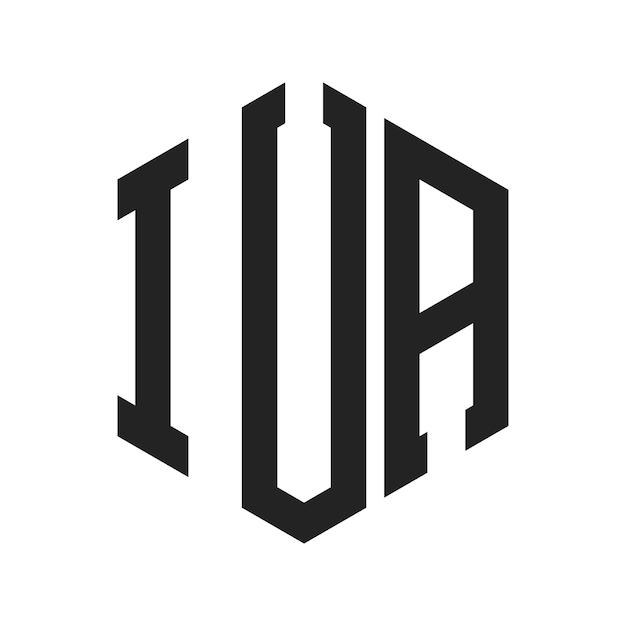 IUA Logo Design Initial Letter IUA Monogram Logo using Hexagon shape