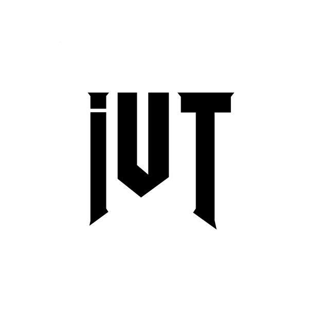 IUT letter logo design for technology company IUT logo design black and white color combination IUT logo IUT vector IUT design IUT icon IUT alphabet IUT typography logo design