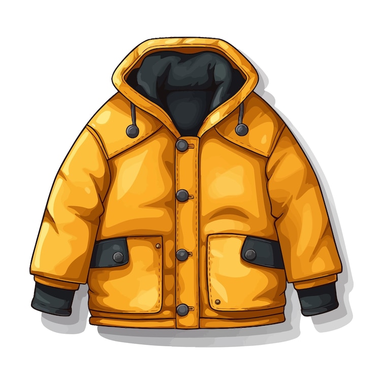 Vector jacket_or_coat_cartoon_isolated
