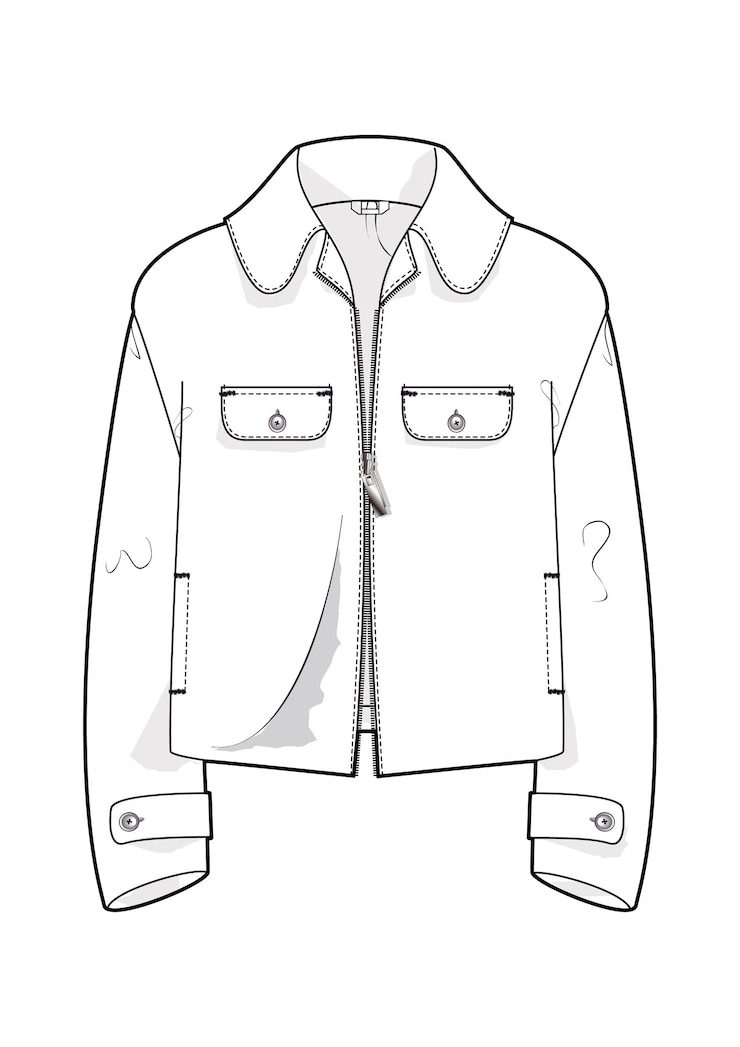 Vector jaket elegan mantel pakaian luar gaya busana