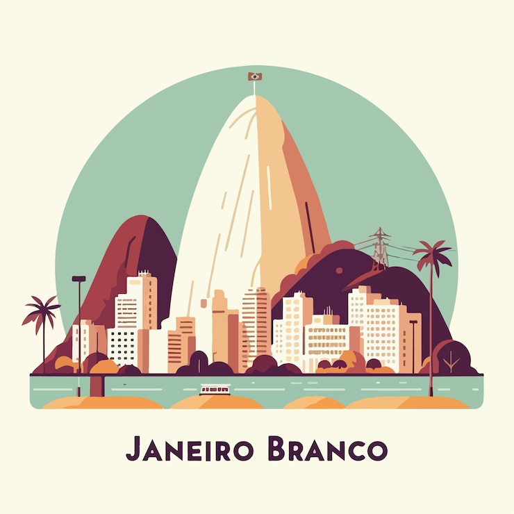 Vector janeiro branco art background vector illustration simple design