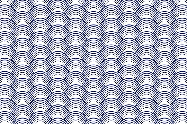Japanese Wave Pattern Blue