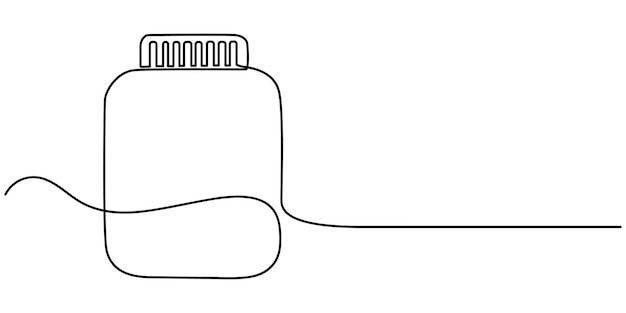 jar bottle icon line continuous drawing vector one line jar icon vector background bottle icon