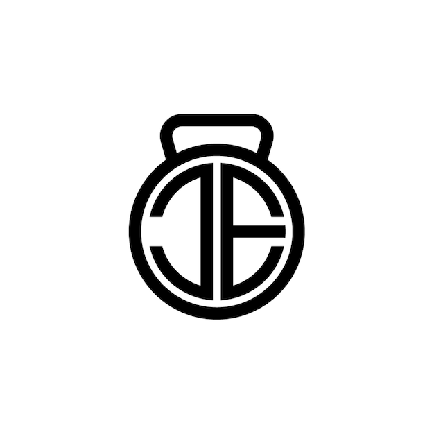 JE monogram logo design letter text name symbol monochrome logotype alphabet character simple logo