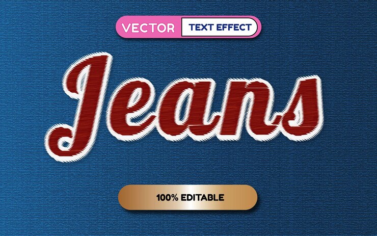 jeans text style effect