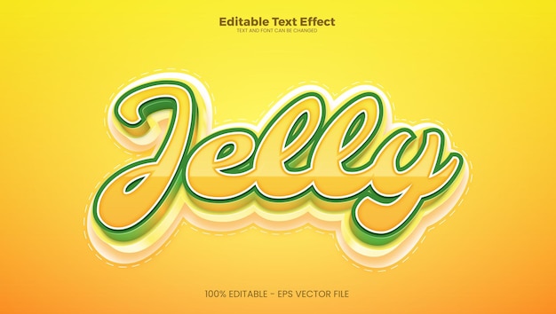 Jelly editable text effect in modern trend style