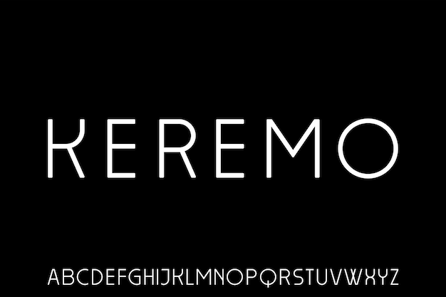 Jenis huruf geometris modern futuristik modern