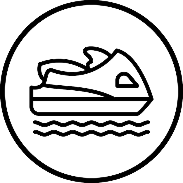 Jet Ski Icon Style