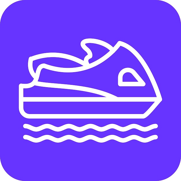 Jet Ski Icon Style