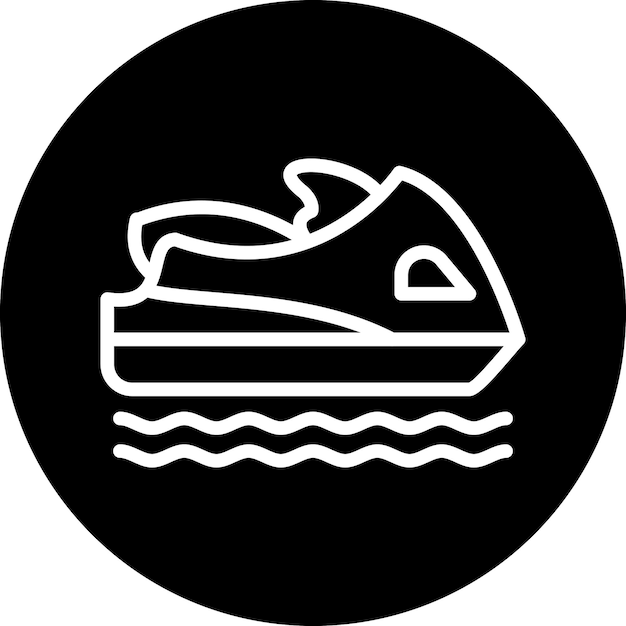 Jet Ski Icon Style