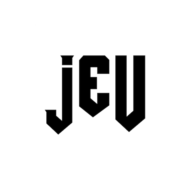 JEU letter logo design for technology company JEU logo design black and white color combination JEU logo JEU vector JEU design JEU icon JEU alphabet JEU typography logo design