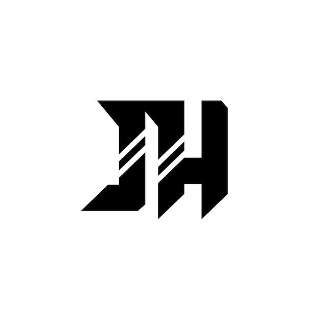 jh monogram logo design letter text name symbol monochrome logotype alphabet character simple logo