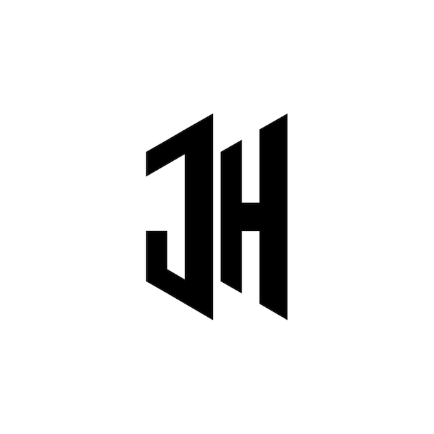 JH monogram logo design letter text name symbol monochrome logotype alphabet character simple logo