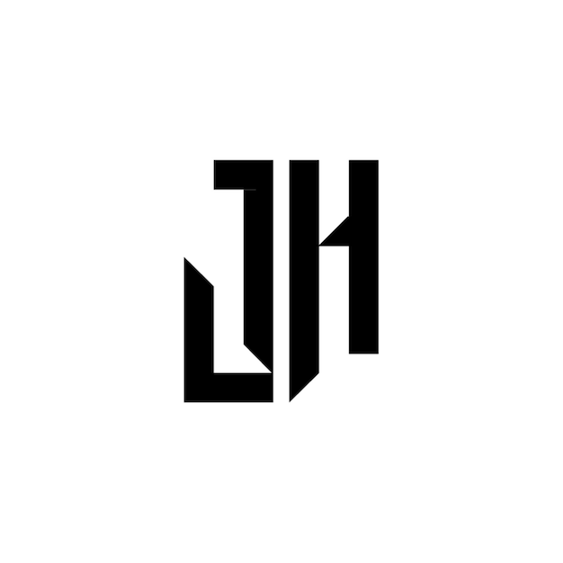 JH monogram logo design letter text name symbol monochrome logotype alphabet character simple logo