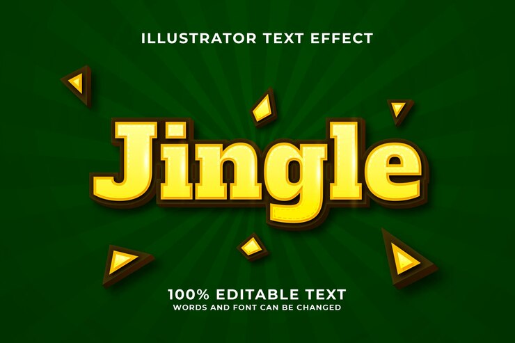 Jingle editable text effect