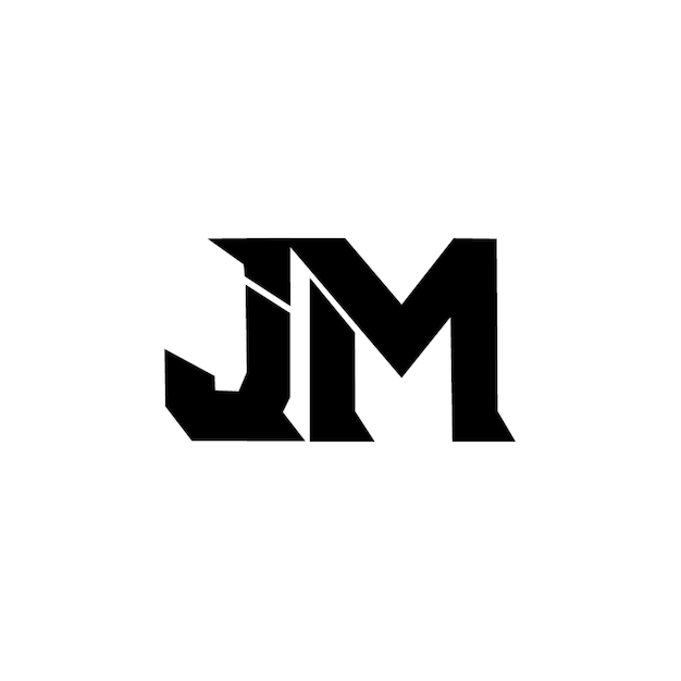 JM monogram logo design letter text name symbol monochrome logotype alphabet character simple logo