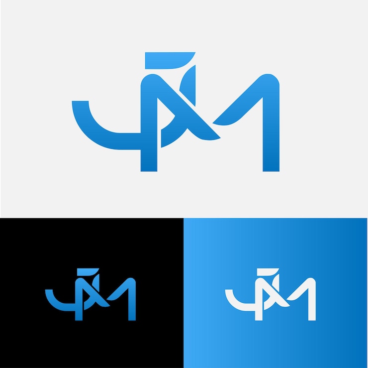Vector jm symbol initial letter design