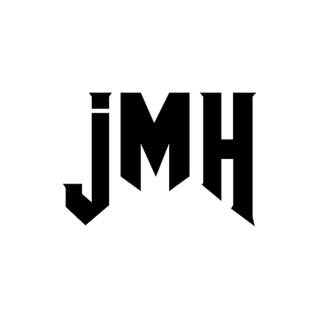 JMH letter logo design for technology company JMH logo design black and white color combination JMH logo JMH vector JMH design JMH icon JMH alphabet JMH typography logo design