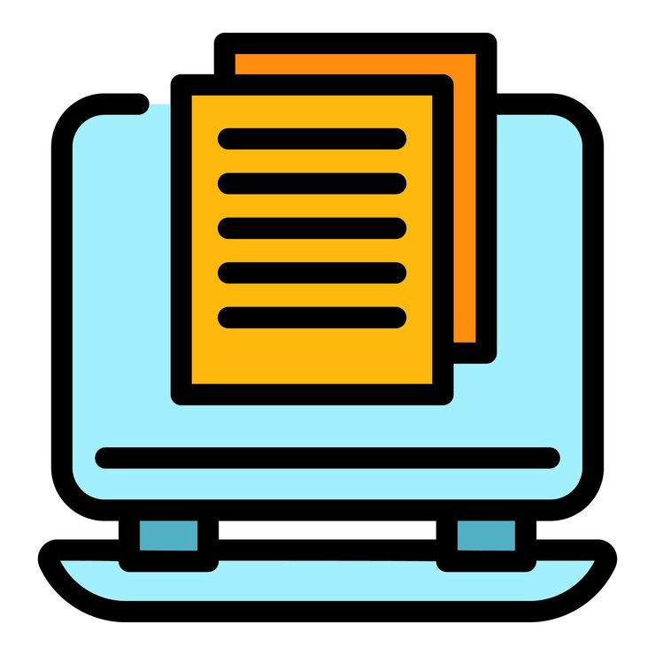 Vector job announce online icon outline job announce online vector icon color flat isolated