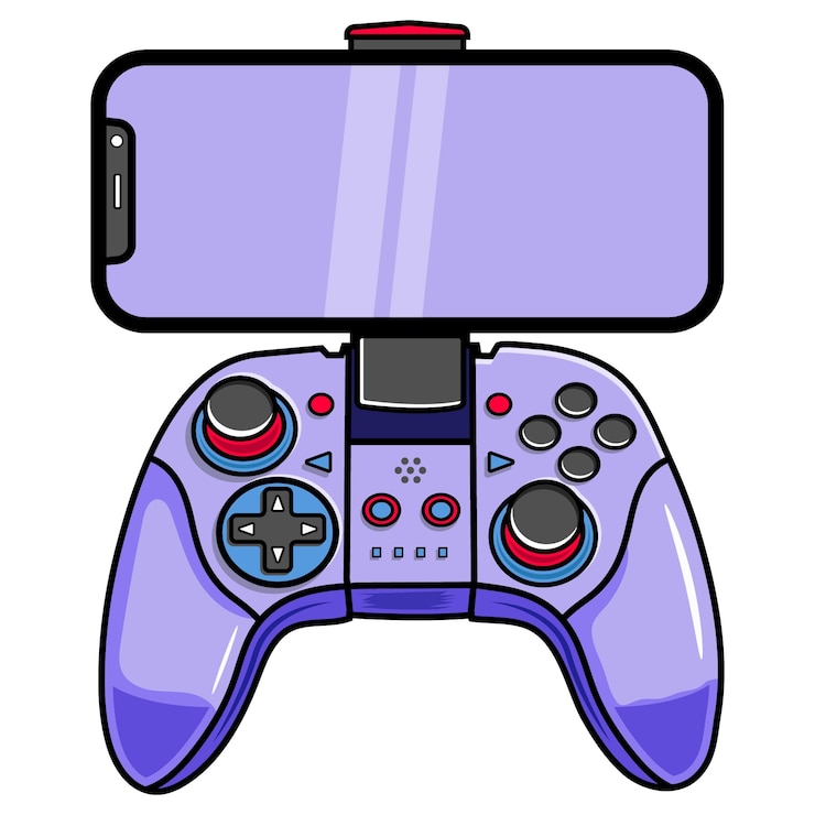 Vector joystick video game illustration