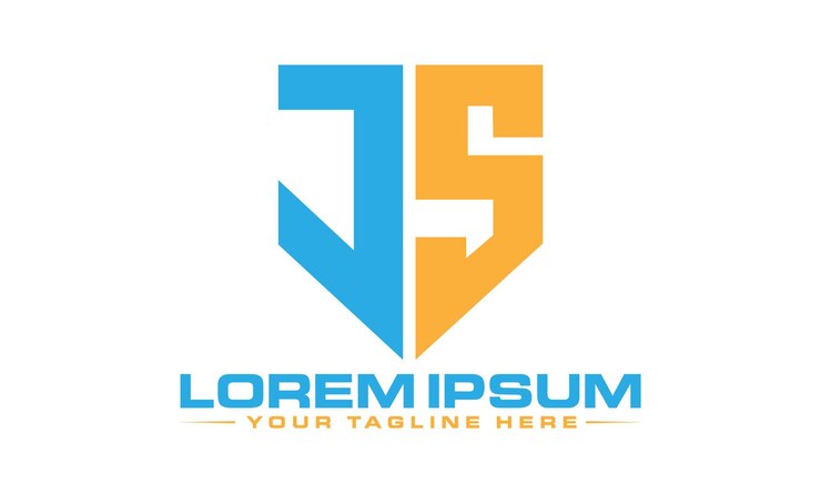 Vector js letter logo design creative and professional js sj logo design vector