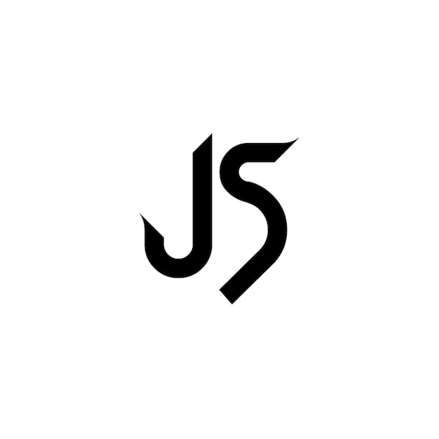 js monogram logo design letter text name symbol monochrome logotype alphabet character simple logo