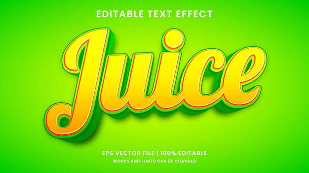 Juice 3d editable text effect