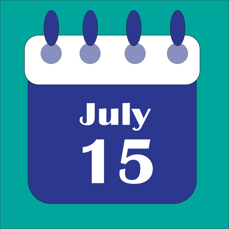 Vector july calendar