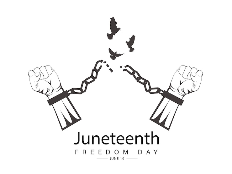 Vector juneteenth freedom day june 19 banner poster design. juneteenth national independence. jubilee day.
