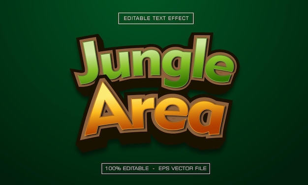 jungle area 3d text effect with green style
