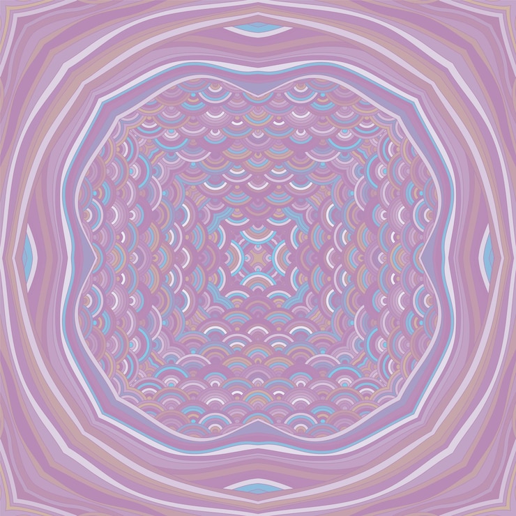 Vector kaleidoscope magic vector seamless ornament creative patchwork sample decoupage napkin print