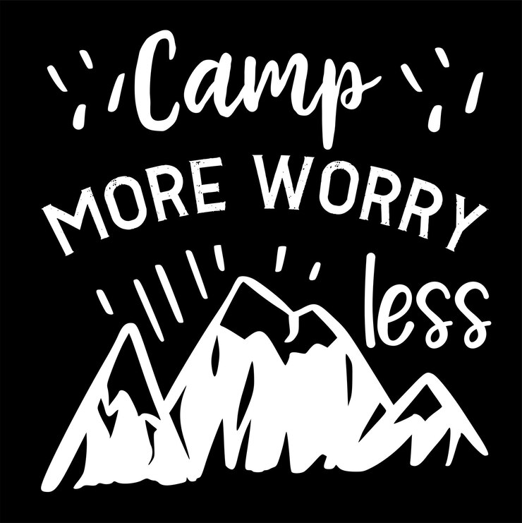 Vector kaos desain kerajinan advancer camping
