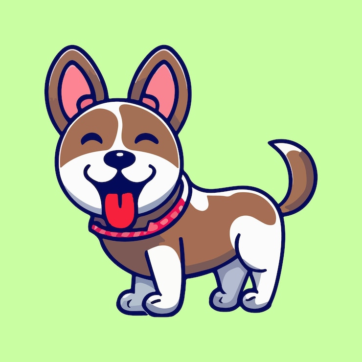 Vector karakter anjing lucu