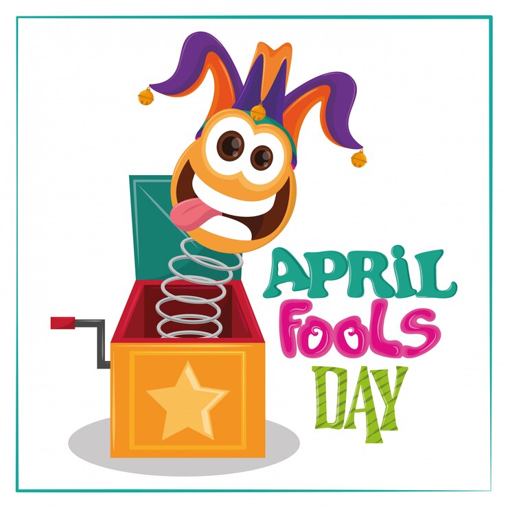 Vector kartu hari april mop