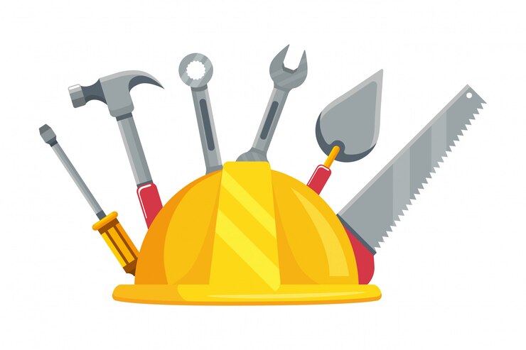 Vector kartun arsitektur konstruksi